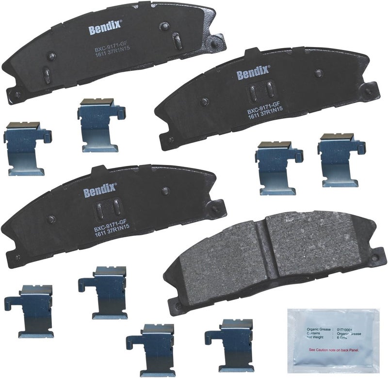 Bendix Priority1 CFC1611 Ceramic Front Brake Pads for Ford Explorer 2013-2012, Flex 2012, Flex 2017, Taurus 2016-2013, Lincoln MKS 2014 - Image 1